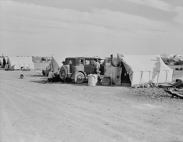 Squatter camp on county road near Calipatria, 1937. Creator: Dorothea Lange
