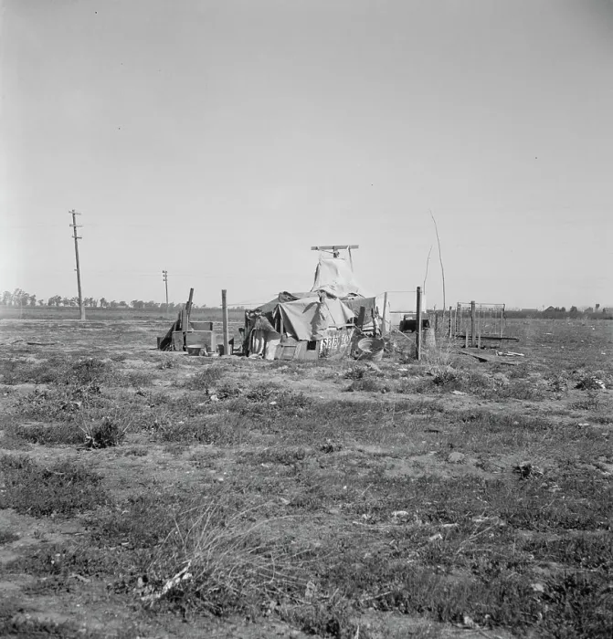 Framed Print : Squatter camp, Patterson, California, 1939. Creator: Dorothea Lange Framed Print : Squatter camp, Patterson, California, 1939. Creator: Dorothea Lange