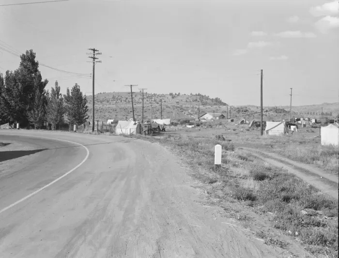 Framed Print : Squatter camp before season opens, Malin, Klamath County, Oregon, 1939. Creator: Dorothea Lange Framed Print : Squatter camp before season opens, Malin, Klamath County, Oregon, 1939. Creator: Dorothea Lange