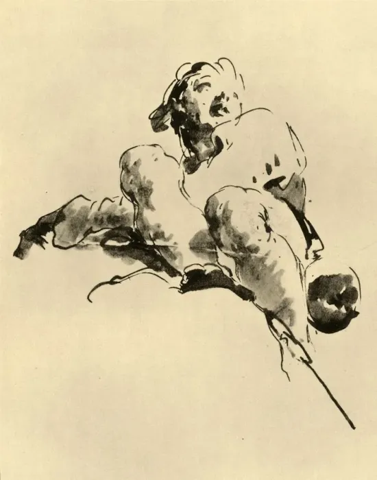 Framed Print : Squatting Youth, mid 18th century, (1928). Artist: Giovanni Battista Tiepolo Framed Print : Squatting Youth, mid 18th century, (1928). Artist: Giovanni Battista Tiepolo