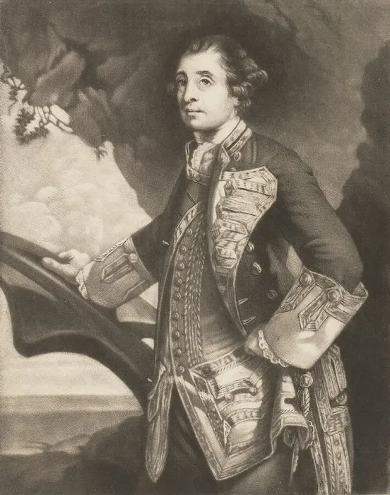 Framed Print : Sr. George Bridges Rodney, Rear Admiral of the Blue. 1780. Creator: James Watson Framed Print : Sr. George Bridges Rodney, Rear Admiral of the Blue. 1780. Creator: James Watson