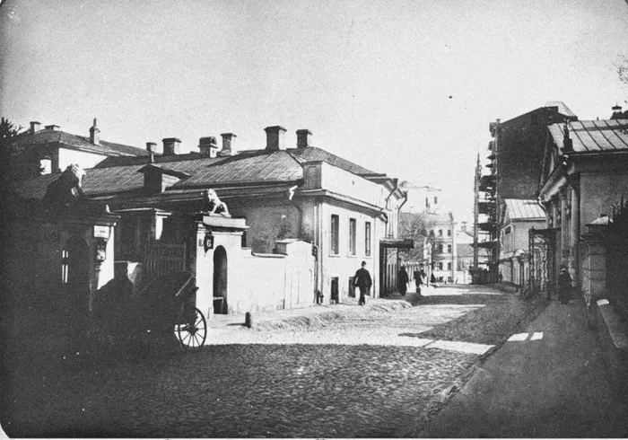 Framed Print : Sredny Kislovsky Lane towards the Arbat Square in Moscow, 1914 Framed Print : Sredny Kislovsky Lane towards the Arbat Square in Moscow, 1914