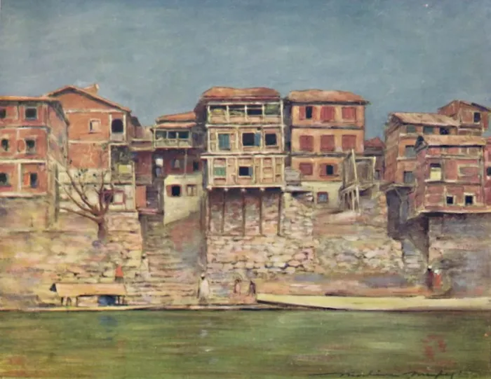 Framed Print : Srinagar, 1903. Artist: Mortimer L Menpes Framed Print : Srinagar, 1903. Artist: Mortimer L Menpes