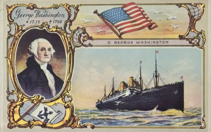 Framed Print : The SS George Washington, c1910. Creator: Unknown Framed Print : The SS George Washington, c1910. Creator: Unknown