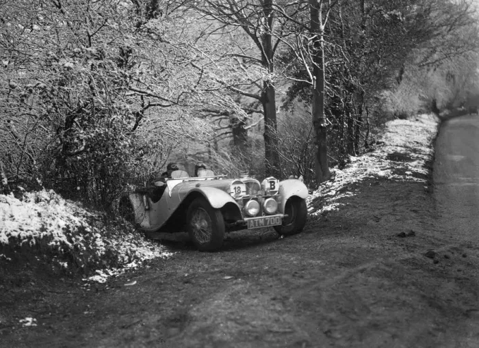Framed Print : SS Jaguar 100 taking part in a motoring trial, late 1930s. Artist: Bill Brunell Framed Print : SS Jaguar 100 taking part in a motoring trial, late 1930s. Artist: Bill Brunell