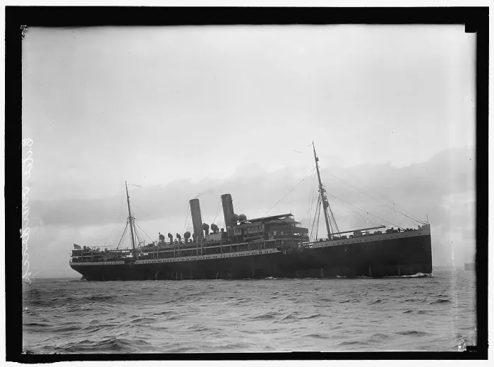 Framed Print : SS Prinz Eitel Friedric, between 1911 and 1920. Creator: Harris & Ewing. SS Prinz Eitel Friedric, between 1911 and 1920. Creator: Harris & Ewing