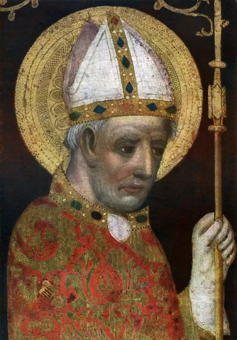 Framed Print : St Adalbert, detail, after 1370 (1955). Artist: Master Theodoric Framed Print : St Adalbert, detail, after 1370 (1955). Artist: Master Theodoric