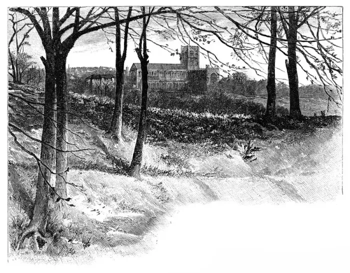 Framed Print : St Albans, from Verulam, 19th century Framed Print : St Albans, from Verulam, 19th century