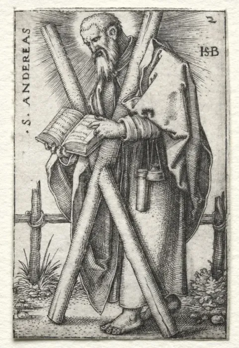 Framed Print : St. Andrew, 1545-1546. Creator: Hans Sebald Beham (German, 1500-1550) Framed Print : St. Andrew, 1545-1546. Creator: Hans Sebald Beham (German, 1500-1550)