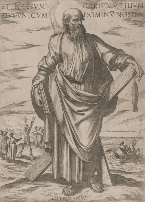 Framed Print : St. Andrew, from Christ, Mary and the Apostles, ca. 1590-ca. 1610 Framed Print : St. Andrew, from Christ, Mary and the Apostles, ca. 1590-ca. 1610