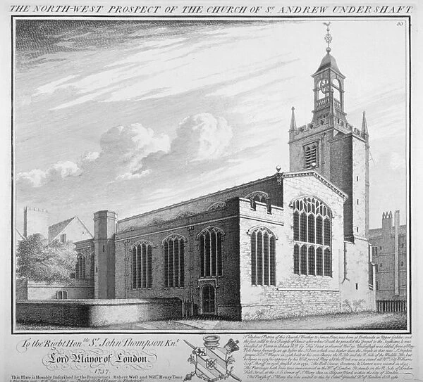 St Andrew Undershaft, City of London, 1736. Artist