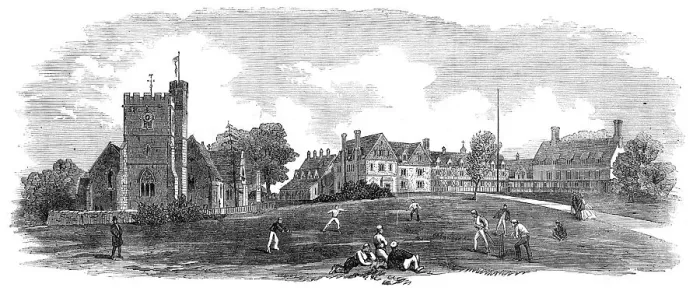Framed Print : St. Andrew's Church and College, Bradfield, Berkshire, 1865. Creator: Unknown Framed Print : St. Andrew's Church and College, Bradfield, Berkshire, 1865. Creator: Unknown