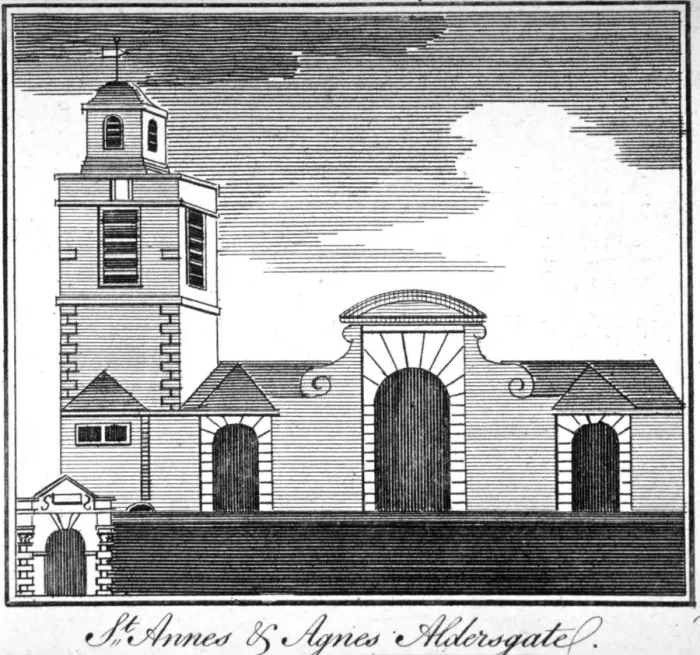 Framed Print : St Anne and St Agnes, Gresham Street, City of London, 1750 Framed Print : St Anne and St Agnes, Gresham Street, City of London, 1750