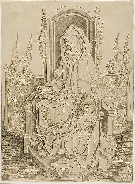 St. Anne, The Virgin and Child, c.1485. Creator: Master IAM of Zwolle