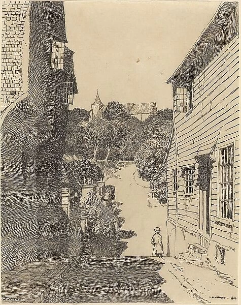 St. Anne's Church from Southover, 1903. Creator: Frederick Landseer Maur Griggs