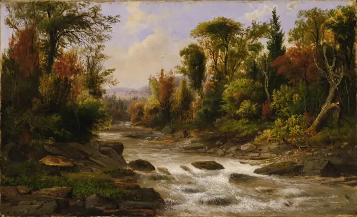 Framed Print : On the St. Annes, East Canada, 1863, 1865. Creator: Robert Seldon Duncanson Framed Print : On the St. Annes, East Canada, 1863, 1865. Creator: Robert Seldon Duncanson