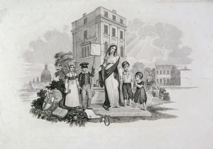 Framed Print : St Annes Society School, London, c1810 Framed Print : St Annes Society School, London, c1810