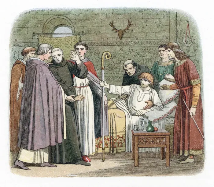 Framed Print : St Anselm reluctantly accepting the Archbishopric of Canterbury, 1093 (1864) Framed Print : St Anselm reluctantly accepting the Archbishopric of Canterbury, 1093 (1864)