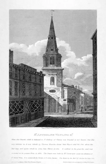 Framed Print : St Antholin, Watling Street, City of London, 1810. Artist: W Preston Framed Print : St Antholin, Watling Street, City of London, 1810. Artist: W Preston