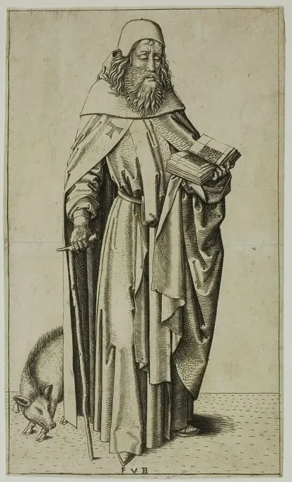 Framed Print : St. Anthony the Hermit, 1490 / 1500 Framed Print : St. Anthony the Hermit, 1490 / 1500