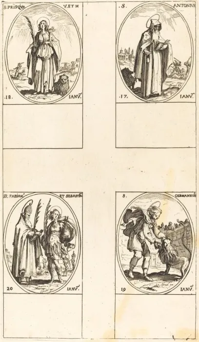 Framed Print : St. Anthony; St. Prisca; St. Germanicus; Sts. Fabian and Sebastian Framed Print : St. Anthony; St. Prisca; St. Germanicus; Sts. Fabian and Sebastian