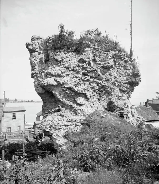 Framed Print : St. Anthony's Rock, St. Ignace, Mich. between 1900 and 1906. Creator: Unknown Framed Print : St. Anthony's Rock, St. Ignace, Mich. between 1900 and 1906. Creator: Unknown