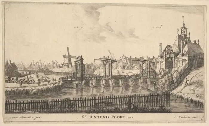 Framed Print : St. Antonis Poort, Amsterdam, mid-17th century. Creator: Reinier Zeeman Framed Print : St. Antonis Poort, Amsterdam, mid-17th century. Creator: Reinier Zeeman