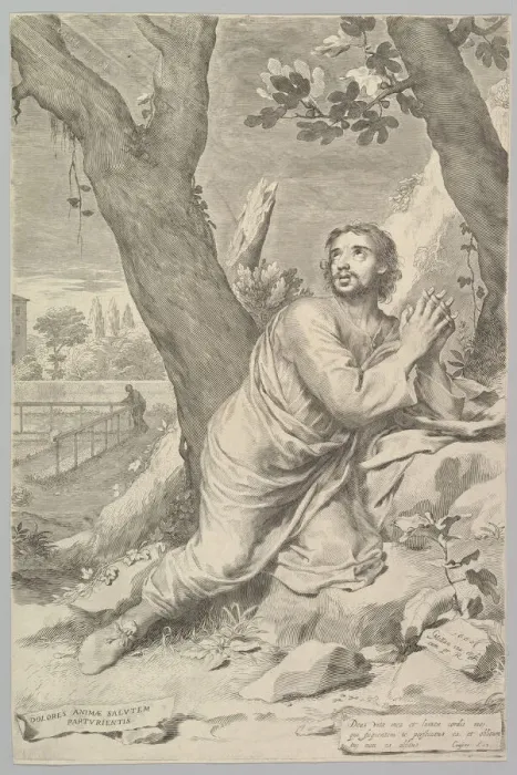Framed Print : St. Augustine, 1660. Creator: Claude Mellan Framed Print : St. Augustine, 1660. Creator: Claude Mellan