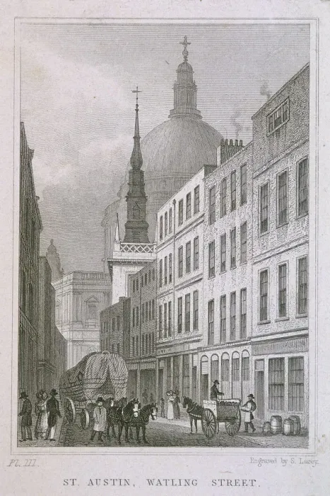 Framed Print : St Augustine, Watling Street, London, c1830. Artist:s Lacey Framed Print : St Augustine, Watling Street, London, c1830. Artist:s Lacey