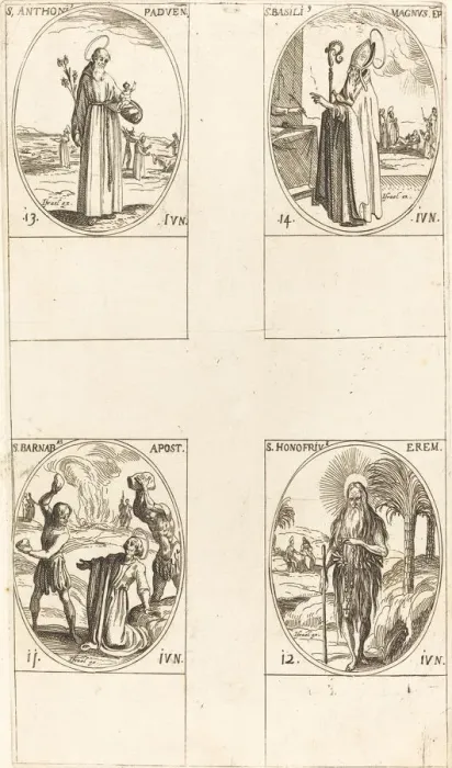 Framed Print : St. Barnabas, Apostle; St. Honofrius; St. Anthony of Padua; St. Basil the Great Framed Print : St. Barnabas, Apostle; St. Honofrius; St. Anthony of Padua; St. Basil the Great