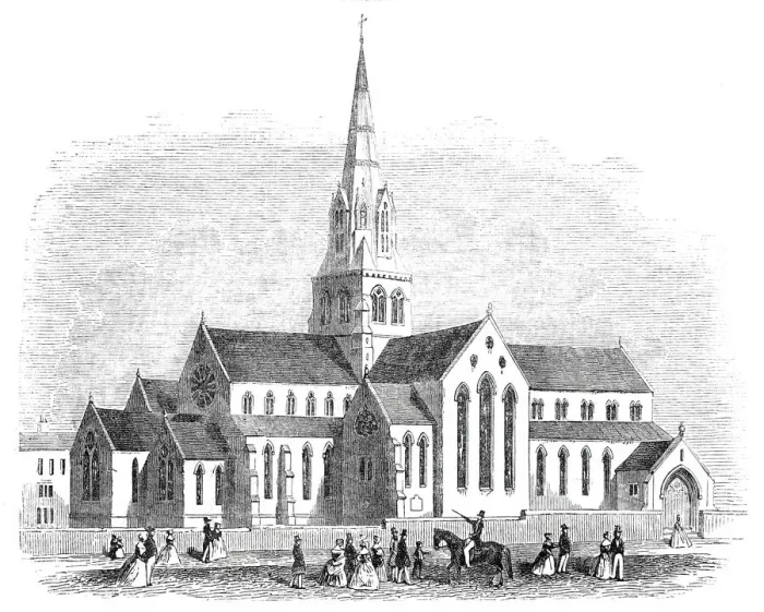 Framed Print : St Barnabas Catholic Church, Nottingham, 1844. Creator: Unknown Framed Print : St Barnabas Catholic Church, Nottingham, 1844. Creator: Unknown