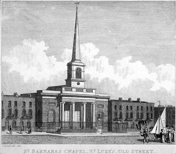 St Barnabas Chapel, Finsbury, London, c1820. Artist