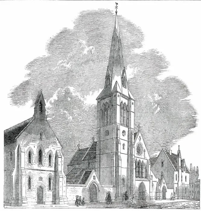 Framed Print : St. Barnabas Church and College, Pimlico, 1850. Creator: Unknown Framed Print : St. Barnabas Church and College, Pimlico, 1850. Creator: Unknown