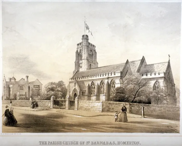 Framed Print : St Barnabas Church, Homerton, Hackney, London, c1850. Artist: CJ Greenwood Framed Print : St Barnabas Church, Homerton, Hackney, London, c1850. Artist: CJ Greenwood