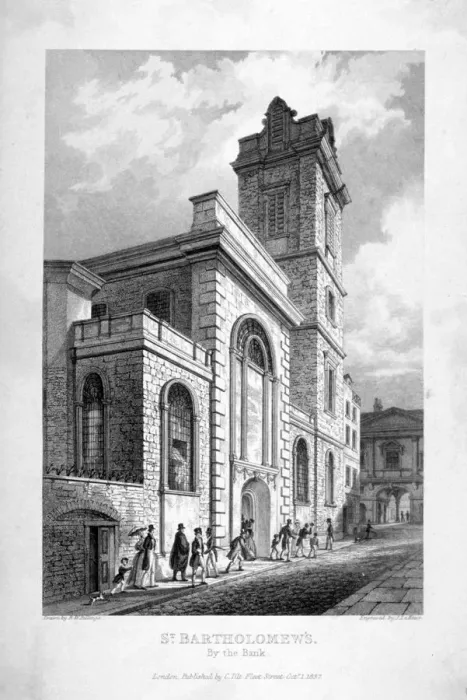 Framed Print : St Bartholomew-by-the-Exchange, City of London, 1837. Artist: John Le Keux Framed Print : St Bartholomew-by-the-Exchange, City of London, 1837. Artist: John Le Keux