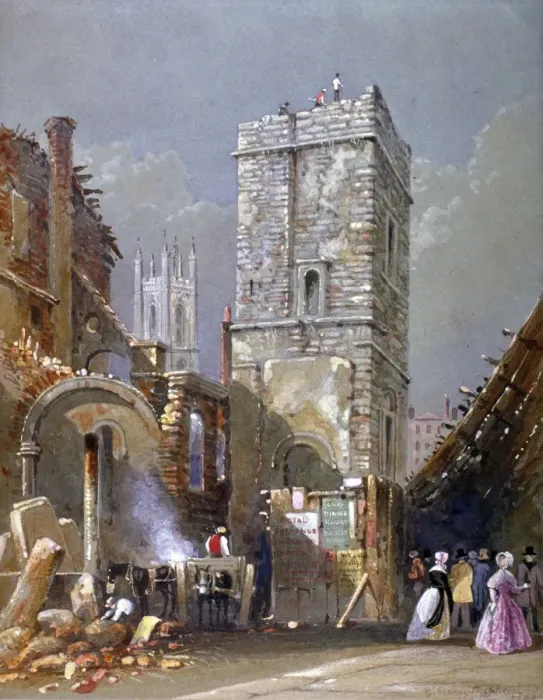 Framed Print : St Bartholomew-by-the-Exchange, City of London, 1842 Framed Print : St Bartholomew-by-the-Exchange, City of London, 1842