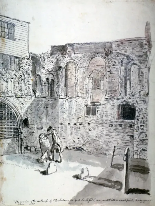 Framed Print : St Bartholomew-the-Great, Smithfield, City of London, 1781. Artist: John Carter Framed Print : St Bartholomew-the-Great, Smithfield, City of London, 1781. Artist: John Carter