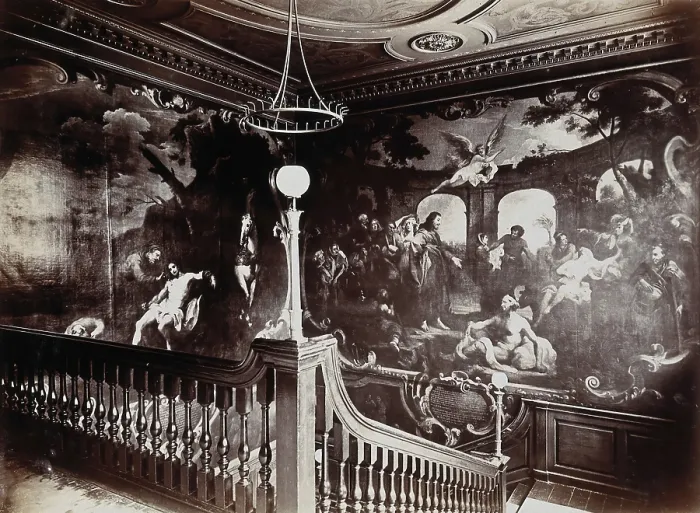 Framed Print : St Bartholomew's Hospital, London: stairway to the Grand Hall, c1908. Creator: Unknown. St Bartholomew's Hospital, London: stairway to the Grand Hall, c1908. Creator: Unknown Framed Print : St Bartholomew's Hospital, London: stairway to the Grand Hall, c1908. Creator: Unknown. St Bartholomew's Hospital, London: stairway to the Grand Hall, c1908. Creator: Unknown