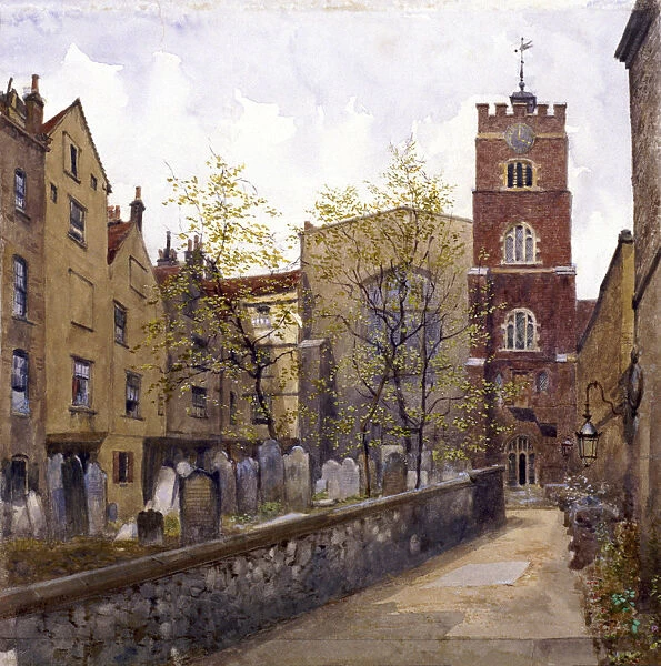 St Bartholomews Priory, London, 1880. Artist: John Crowther