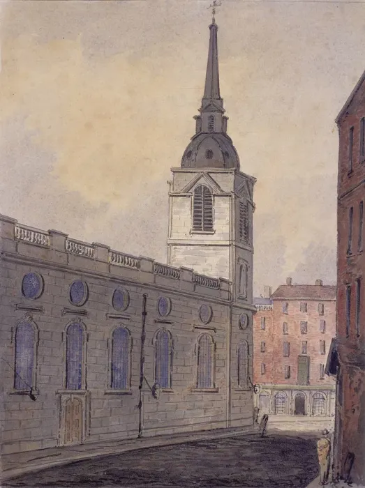 Framed Print : St Benet Gracechurch, London, c1810. Artist: William Pearson Framed Print : St Benet Gracechurch, London, c1810. Artist: William Pearson