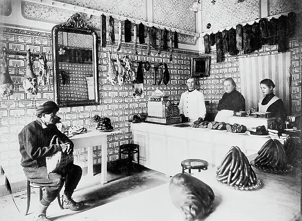 St. Bon Ossko, butcher shop, Herzegovina, between 1895 and 1910. Creator: Unknown