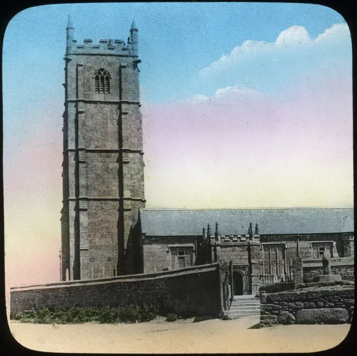 Framed Print : St Buryan Church, Cornwall, late 19th or early 20th century. Artist: Church Army Lantern Department Framed Print : St Buryan Church, Cornwall, late 19th or early 20th century. Artist: Church Army Lantern Department