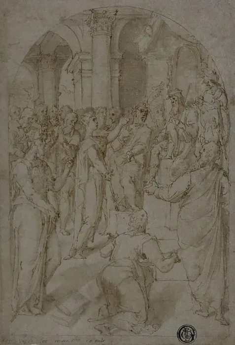 Framed Print : St. Catherine of Alexandria Disputing with the Doctors, n.d. Creator: Unknown Framed Print : St. Catherine of Alexandria Disputing with the Doctors, n.d. Creator: Unknown