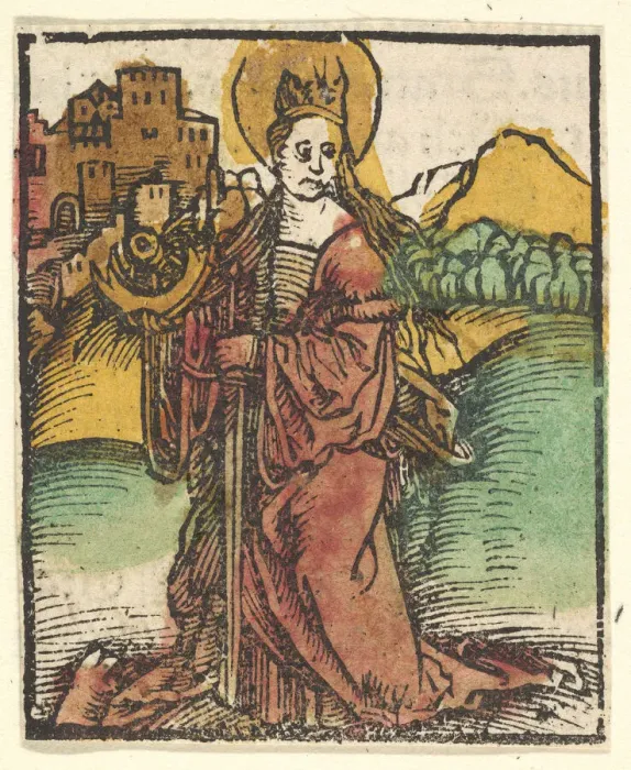 Framed Print : St. Catherine (copy), after 1511. Creator: Unknown Framed Print : St. Catherine (copy), after 1511. Creator: Unknown