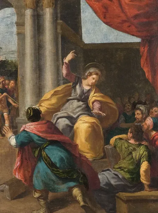 Framed Print : St Catherine among the Philosophers, late 16th-early 17th century. Creator: Scarsellino Framed Print : St Catherine among the Philosophers, late 16th-early 17th century. Creator: Scarsellino
