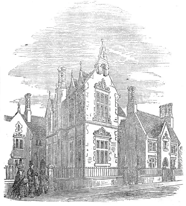 Framed Print : St. Chad's new schools, Shrewsbury, 1860. Creator: Unknown Framed Print : St. Chad's new schools, Shrewsbury, 1860. Creator: Unknown
