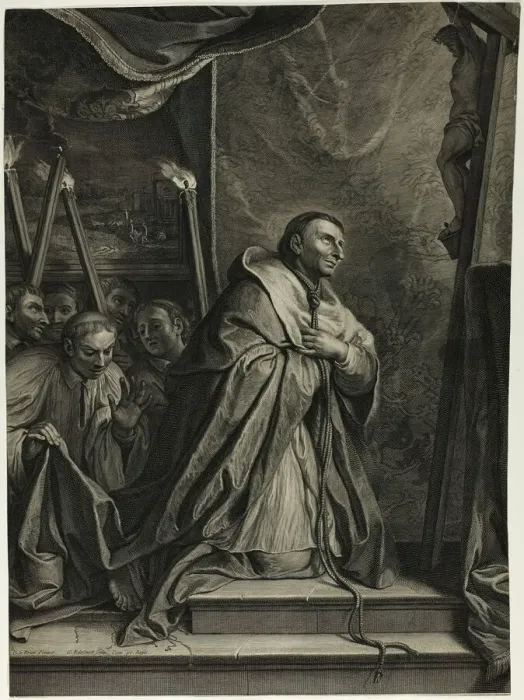 Framed Print : St. Charles Borromee, n. d. Creator: Gerard Edelinck Framed Print : St. Charles Borromee, n. d. Creator: Gerard Edelinck