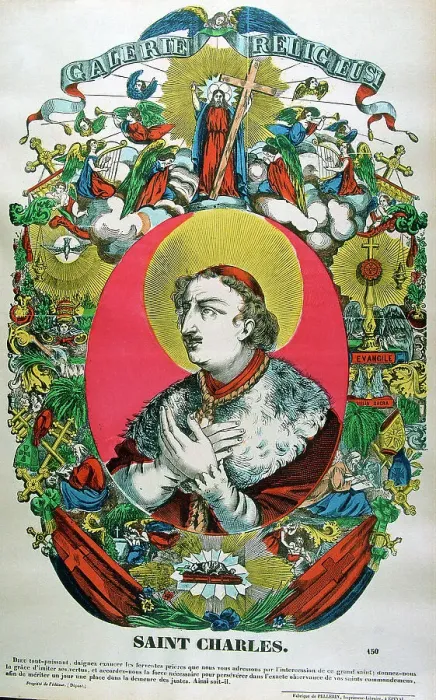 Framed Print : St Charles of Borromeo, 16th century Italian priest, 19th century Framed Print : St Charles of Borromeo, 16th century Italian priest, 19th century