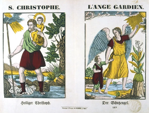 St Christopher and a Guardian Angel, 19th century