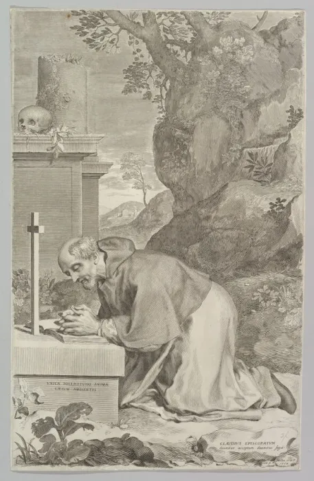 Framed Print : St. Claude, 1664. Creator: Claude Mellan Framed Print : St. Claude, 1664. Creator: Claude Mellan